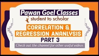 Part 3 || Correlation & Regression || Regression Analysis || CA Foundation || CS || CMA