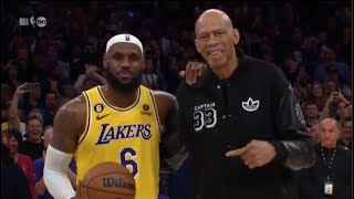 LeBron James Shares Moment With Kareem After Breaking NBA Scoring Record