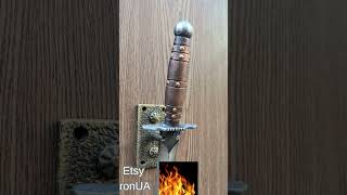 Medieval Dagger Door Handle — Unique Hand-Forged Art for Your Home