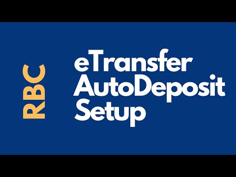 RBC auto deposit eTransfer setup and removal