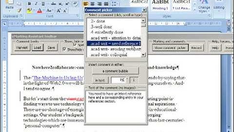 eMarking Assistant: helping people mark electronic assignments using Microsoft Word