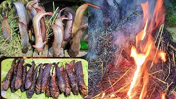 Ra Đồng Lấy Rơm Nếp Tươi Về Đốt Cá Trê [Cá Trê Nướng Mọi] | Lối Về Làng TV!