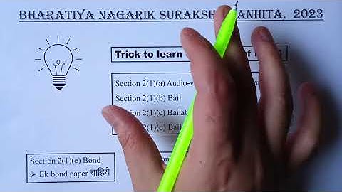 TRICK TO LEARN DEFINITIONS OF BHARATIYA NAGARIK SURAKSHA SANHITA 2023 || BNSS || LAW EXPLORER