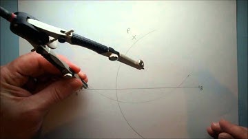 Construct dropping perpendicular from point to line