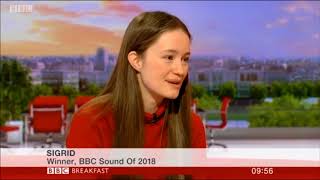 Sigrid BBC Breakfast 2018