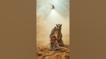😱🐪Baby Alone on Camel–Brave Rescue in the Desert. #babyrescue #desert