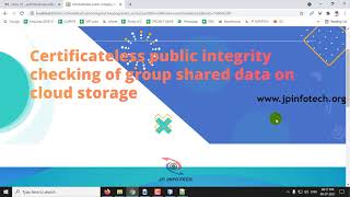 Certificateless public integrity checking of group shared data on cloud storage | Java IEEE Project