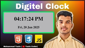 Digital Clock Using HTML, CSS & JavaScript | Real-Time Clock Project for Beginners