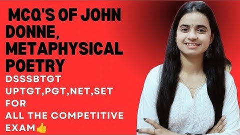 John Donne important MCQ