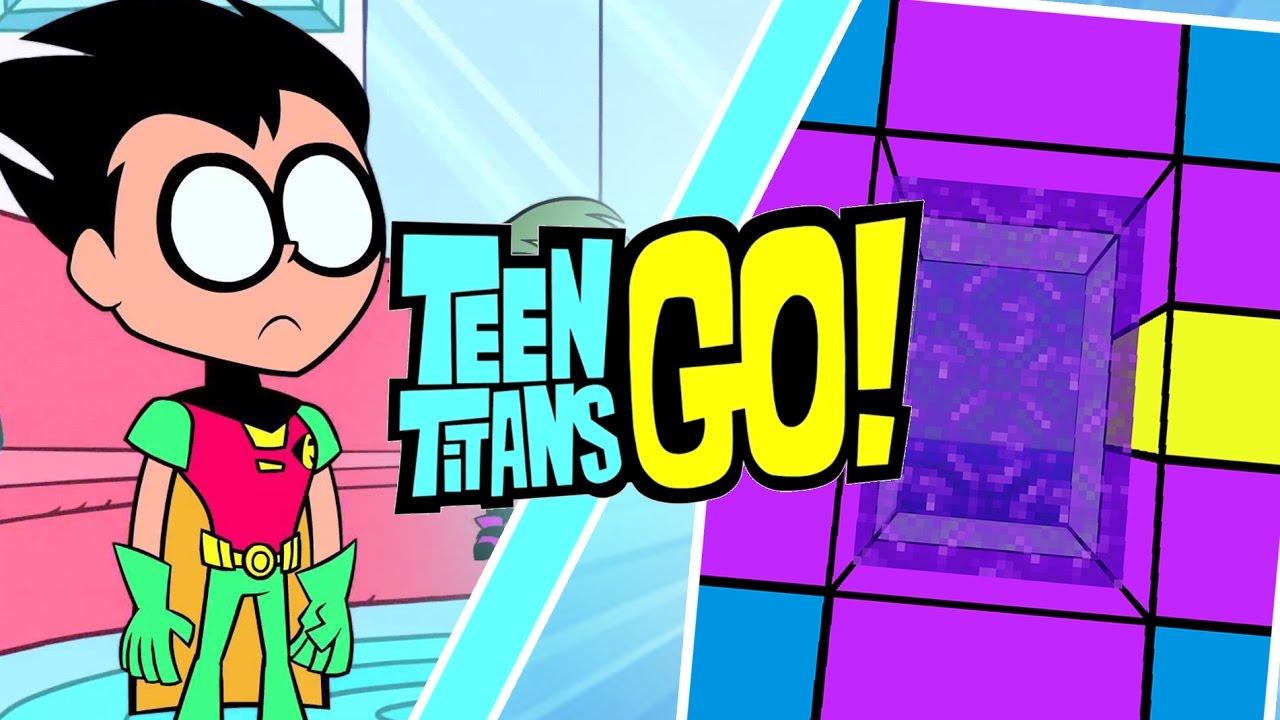 COMO HACER UN PORTAL A LA DIMENSIÓN DE TEEN TITANS GO - MINECRAFT teen titans go season 5