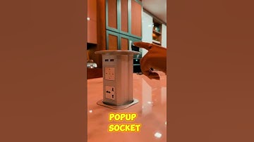 Hidden Pop-Up Power Plug Table with USB Charging! 🔌⚡ #KitchenHacks #SmartHome #TechGadgets
