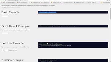 Time Picker control using JQuery in ASP.NET