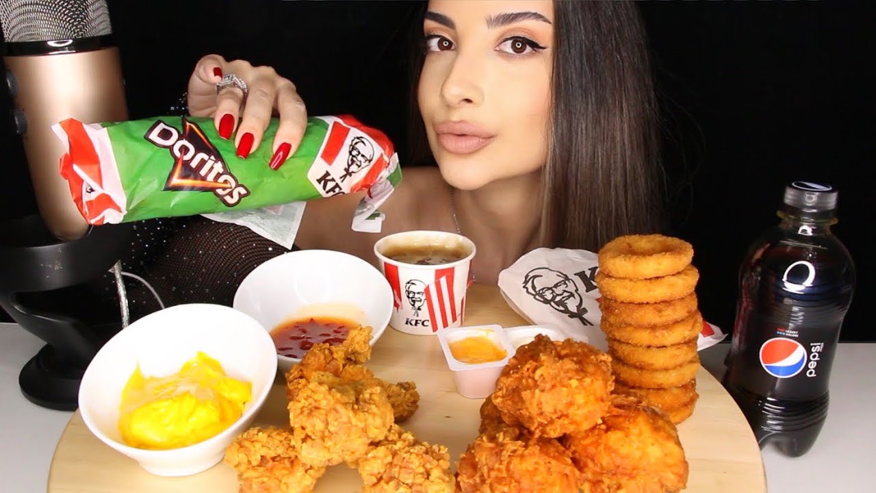 KFC ASMR DORİTOSLU KFC DÜRÜM, BUT, KANAT, CHEDDAR SOS | CRUNCHY EATING SOUNDS | TÜRKÇE ASMR MUKBANG