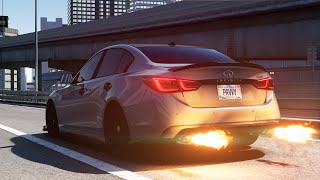 Merve Özbey - Topsuz Tüfeksiz (Remix) | Infiniti Q50 Red Sport 2020 | Assetto Corsa Resimi