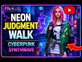 Neon Judgment Walk 🌆⚖️   Dark Cyberpunk Vibes &amp; Epic Synth Music 4K