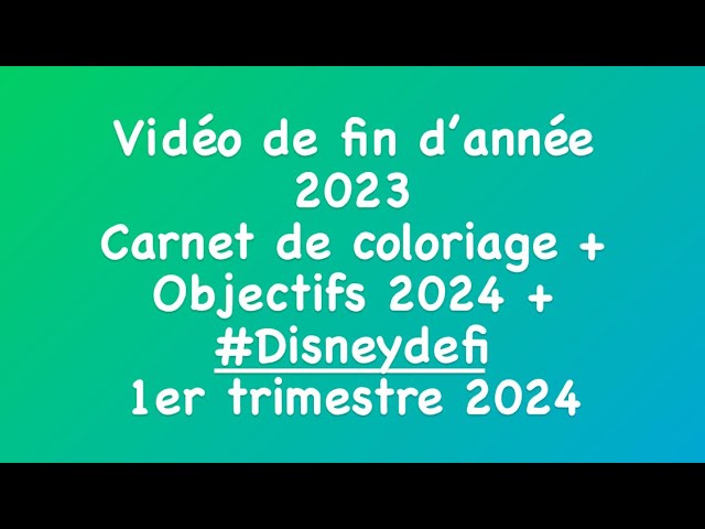 Bilan 2023 & Objectifs pour 2024 