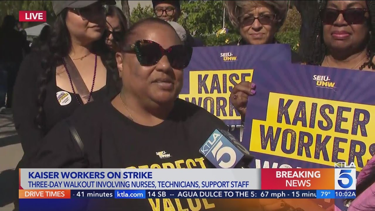 Kaiser Permanente workers go on strike in largest health care walkout ...