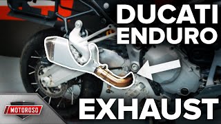 Ducati Multistrada Enduro Exhaust! Mid-Pipe Cat-Delete Install and Sound