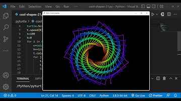 Python Turtle Graphics - 31 | Cool Shape Drawing | Python Turtle Coding Video | Learnonpy |