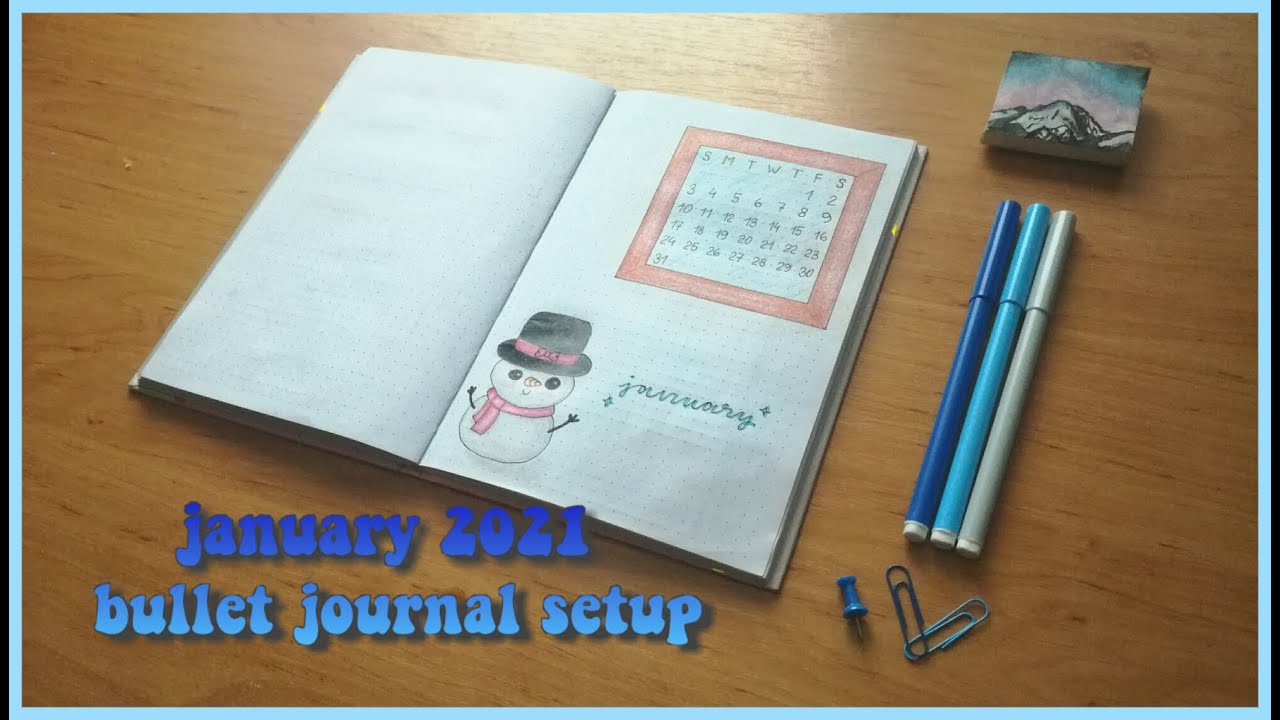 January Bullet Journal Setup Flipthrough | 💙❄️✨ | Minimalistic bujo ✨