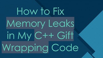 How to Fix Memory Leaks in My C++ Gift Wrapping Code