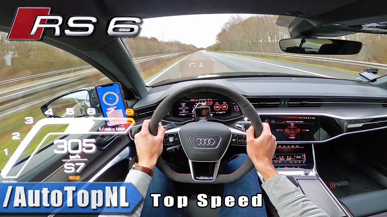 AUDI RS6 C8 TOP SPEED on AUTOBAHN (NO by AutoTopNL -