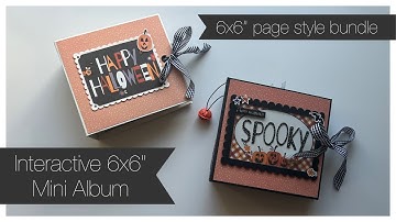 25 interactive page styles for 6x6" mini albums Project share- boo crew simple stories / Halloween