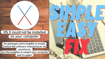 OS X could not be installed on your computer EASY FIX! : How to solve the problem in a few clicks