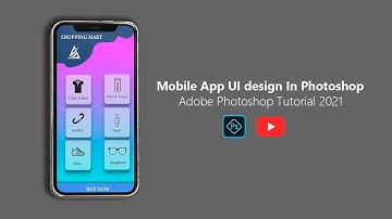 Mobile App UI design In Photoshop - Adobe Photoshop Tutorial 2021
