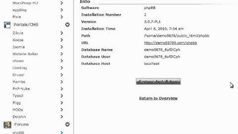 Removing a script installed by Softaculous