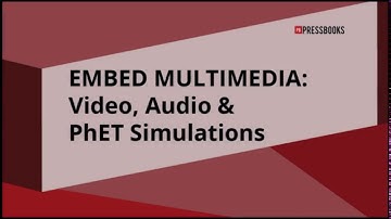 PressbooksEDU: Embed Video, Audio & Multimedia