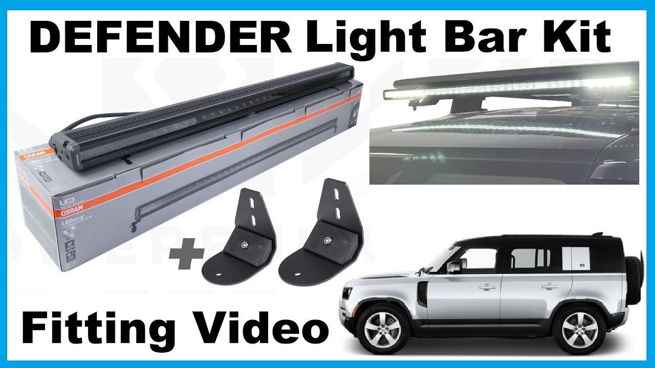 Land Defender L663 Roof Rack LED Light Bar Kit / OSRAM Lightbar - YouTube