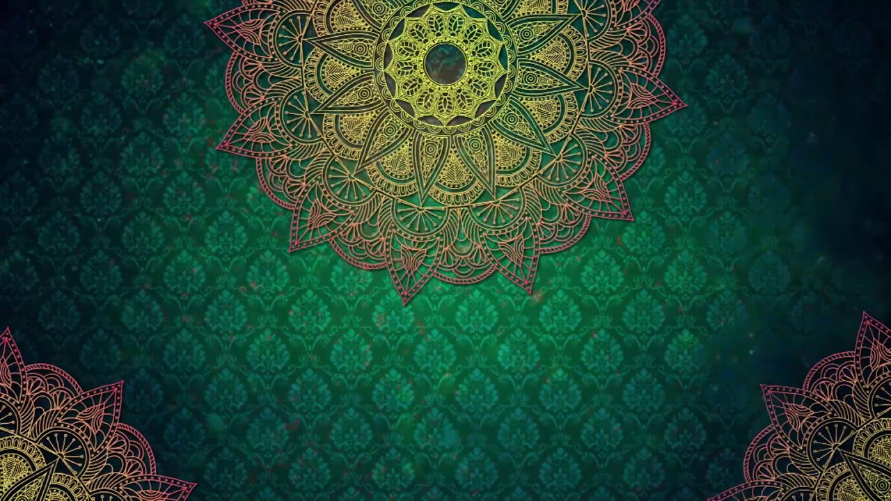 HD Beautiful Green Circle Background ¦ Rangoli Design Animated Background ¦  Kishore tv - YouTube