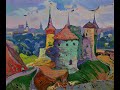 The spirit of Ukraine Kamianets   Podilskyi _ Oil on Canvas Painting by Shandor Alexander