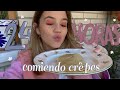 24 horas COMIENDO CRÊPES en cuarentena | reto de comida #vlog