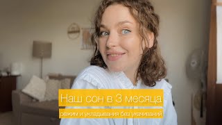 картинка: Сон ребенка в 3 месяца | Наш режим | Самозасыпание | Как уйти от качаний