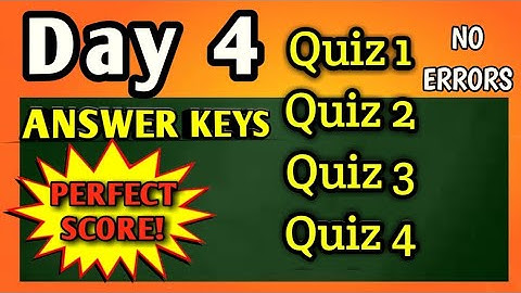 VINSET 2.0 DAY 4 ANSWER KEYS | From Quiz 1 to Quiz 4