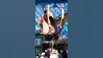 the movement of a female pole vaulter observation in super slow #trackandfield #athlete