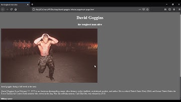 David Goggins tribute webpage (becoming a web developer part-5)