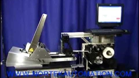 Print Apply Labeler with card feeder and stacker NortekAutomation