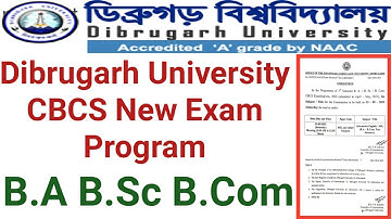 Dibrugarh University B.A B.Sc B.Com CBCS New Program