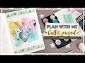 Plan with me (Julio) & REVIEW Metallic Pastel Accents ⎮ Bullet Journal