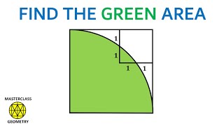 area quarter circle | square within quarter circle | geometry problems | Masterclass Geometry