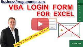 how to create a vba login form in excel vba