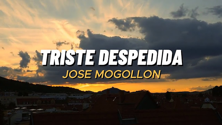 José Mogollón - Triste Despedida (Audio)
