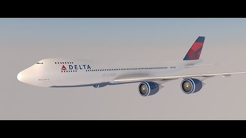 Delta Airline Boeing 747-8 3D Model to download