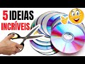 ARTESANATO COM CD E DVD | 5 IDEIAS INCRÍVEIS COM CD | SHOW DE ARTESANATO