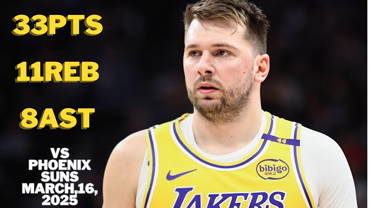 LUKA DONCIC vs Phoenix Suns - 33PTS NBA Regular Season, March,16,2025 ...