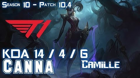 T1 Canna CAMILLE vs AATROX Top - Patch 10.4 KR Ranked