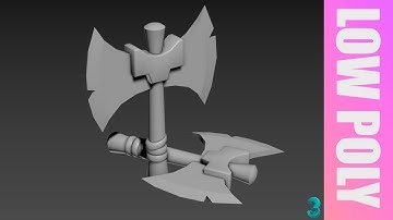 Моделирование low poly топора в 3Ds max. Часть 1. Моделирование.